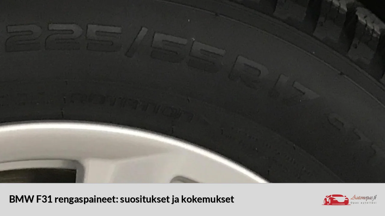 BMW F31 rengaspaineet: suositukset ja kokemukset