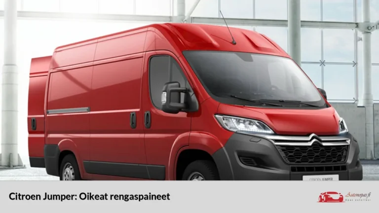 Citroen Jumper: Oikeat rengaspaineet