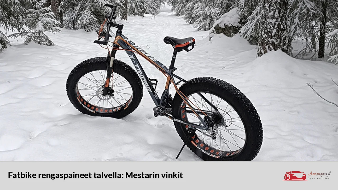 Fatbike rengaspaineet talvella: Mestarin vinkit